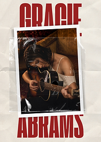 Gracie Abrams Guitar Portrait Poster
