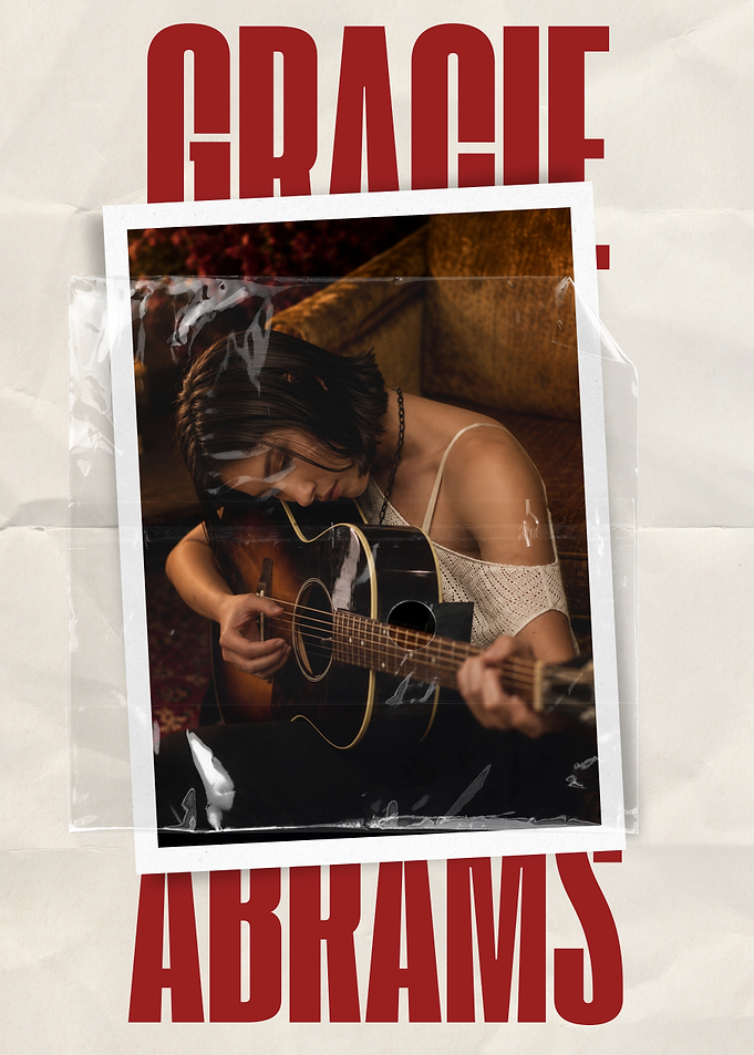 Gracie Abrams Guitar Portrait Poster