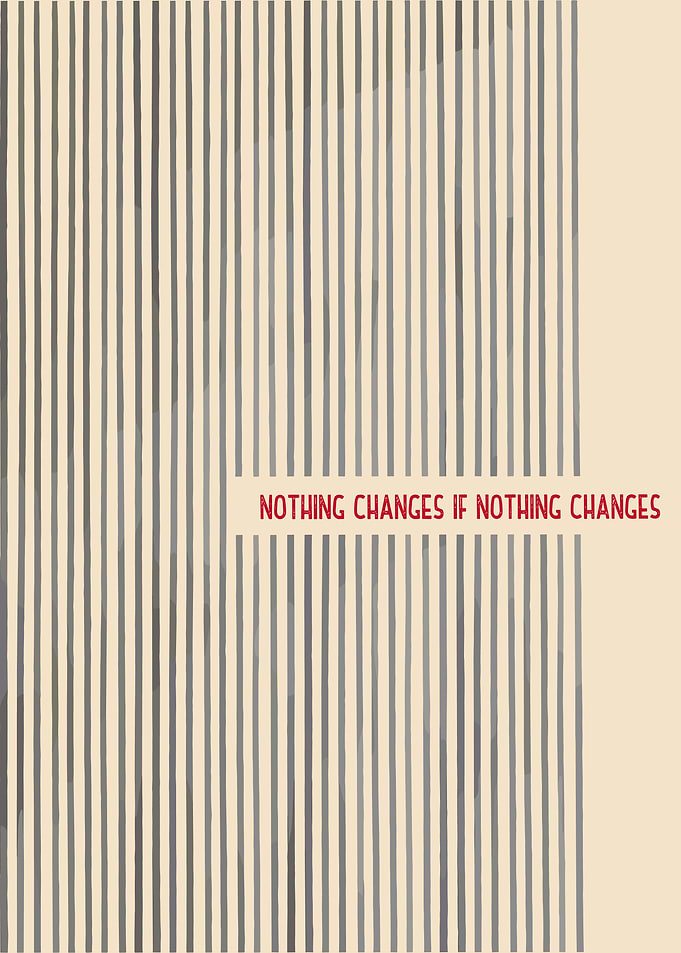 Nothing Changes Motivational Wall Art