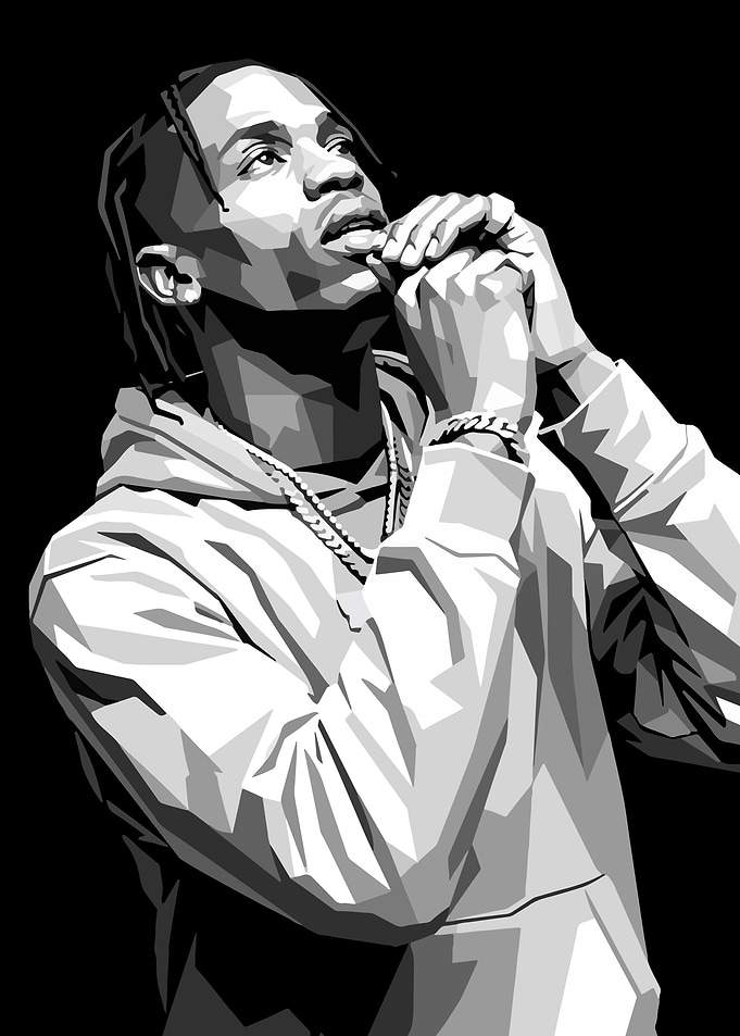 Travis Scott WPAP Portrait