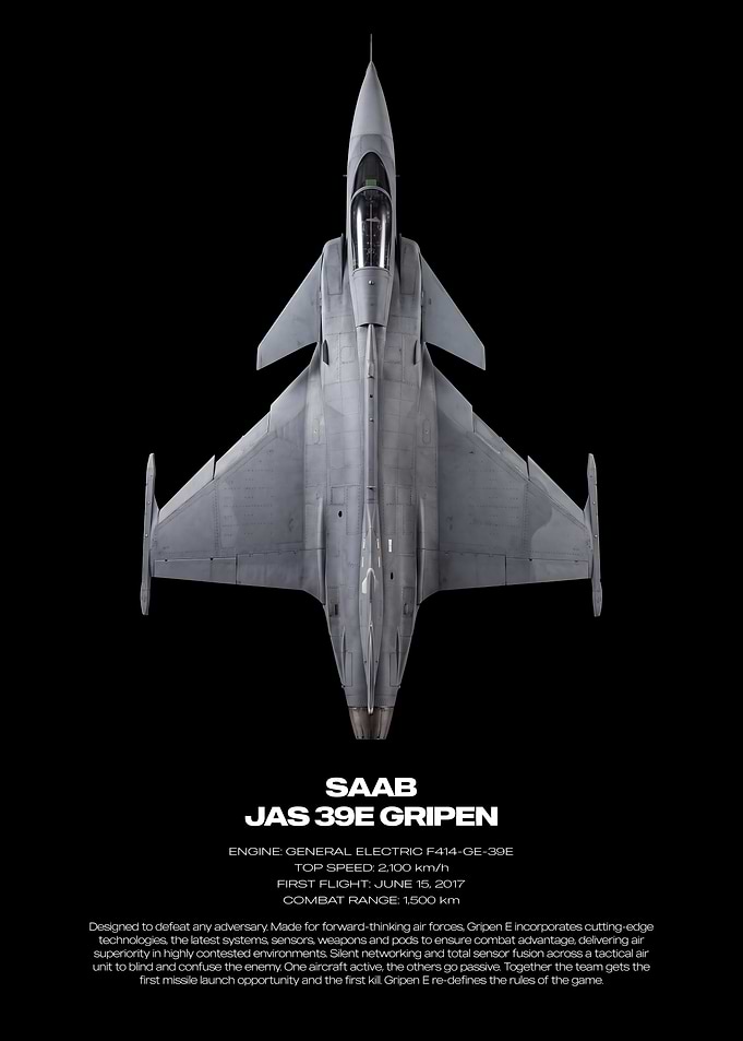 Saab JAS 39E Gripen Fighter Jet