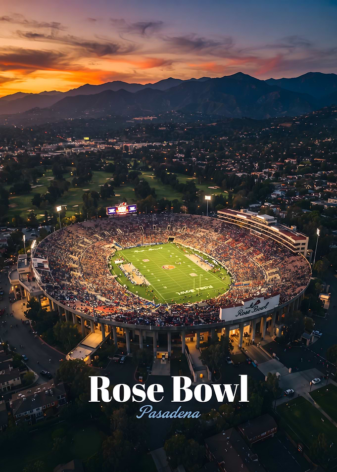 Aerial View of Rose Bowl Stadium