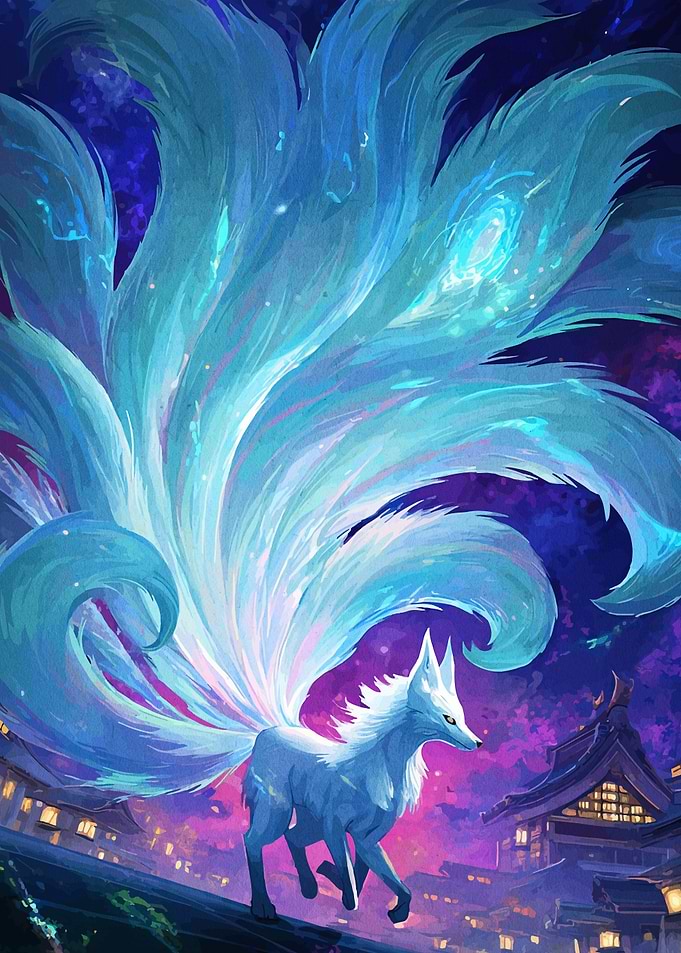 Mystical Nine-Tailed Fox Spirit