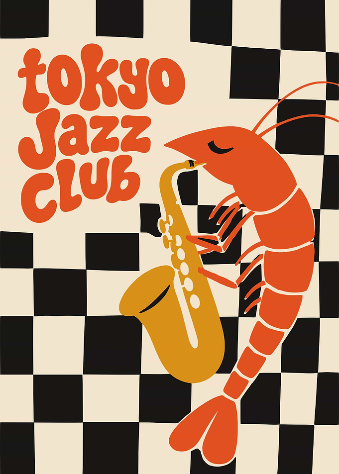 Tokyo Jazz Club Shrimp Poster