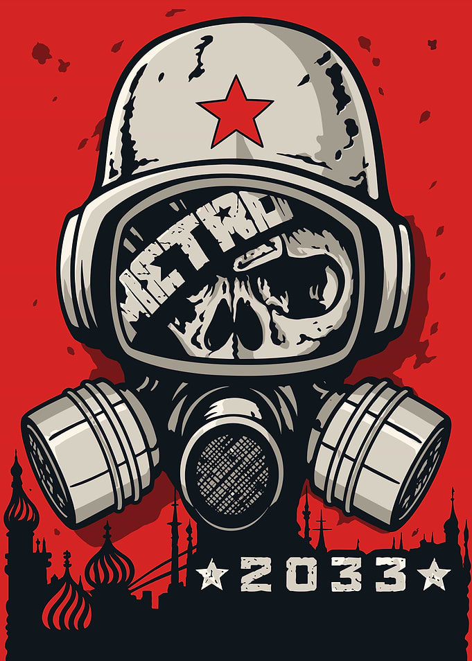 Metro 2033 Skull Gas Mask Poster