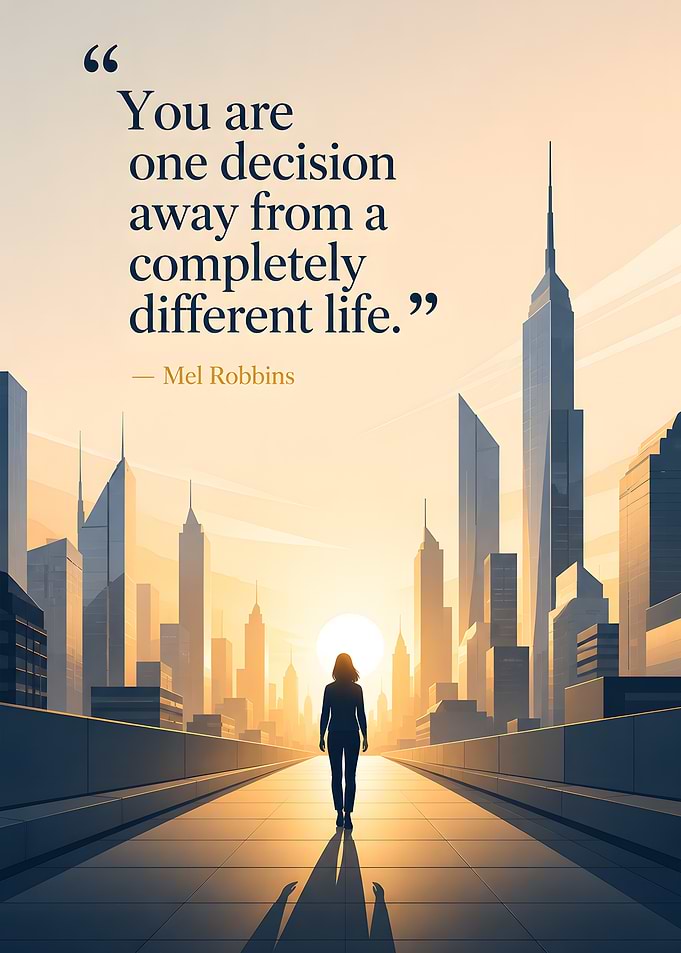 Inspirational Quote Cityscape Poster