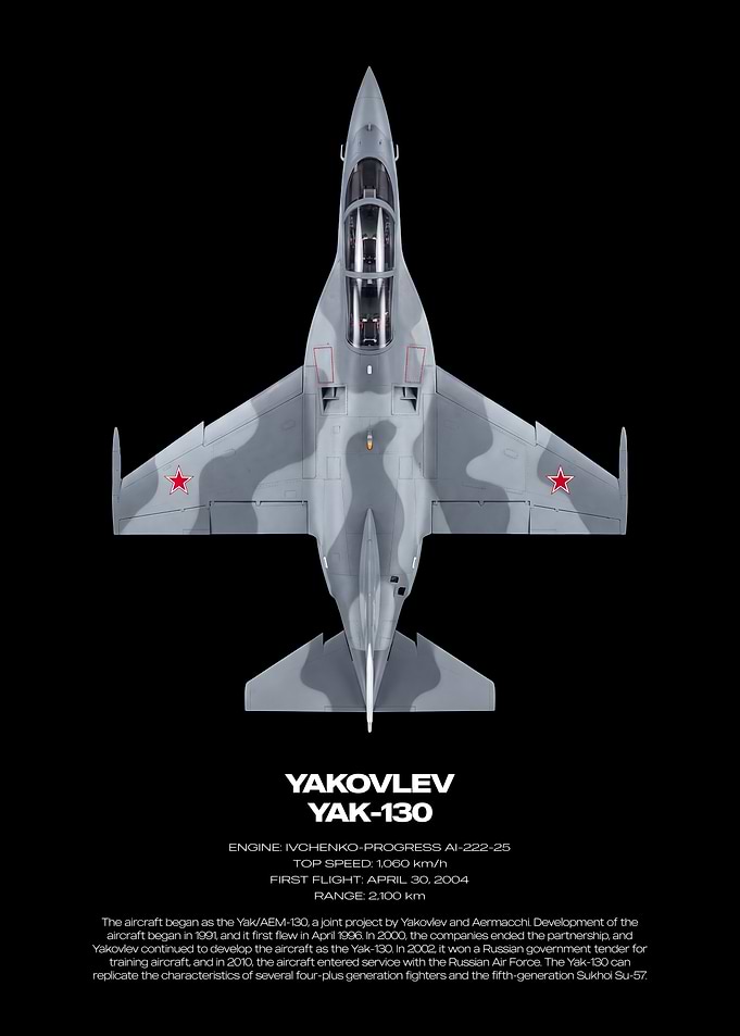 Yakovlev Yak-130 Military Aircraft Poster