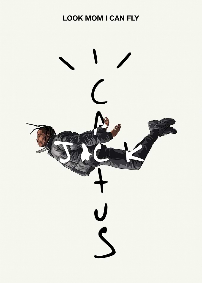 Travis Scott Look Mom I Can Fly Illustration