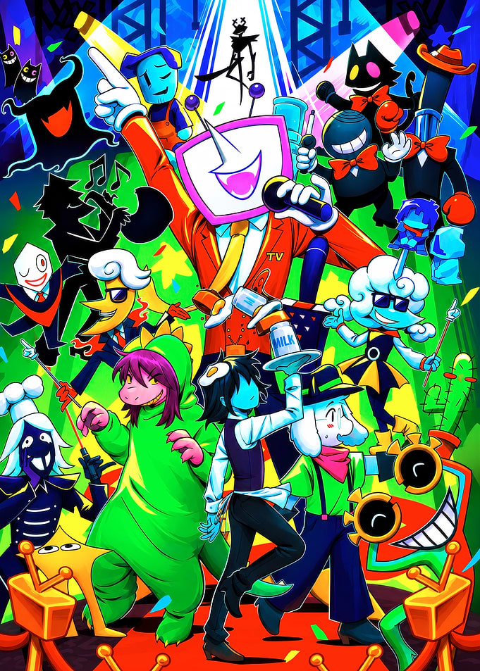 Deltarune Chapter 2 Cast Party Illustration