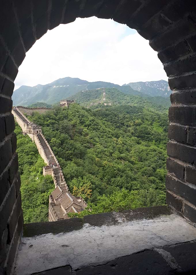 View of the Great Wall in China