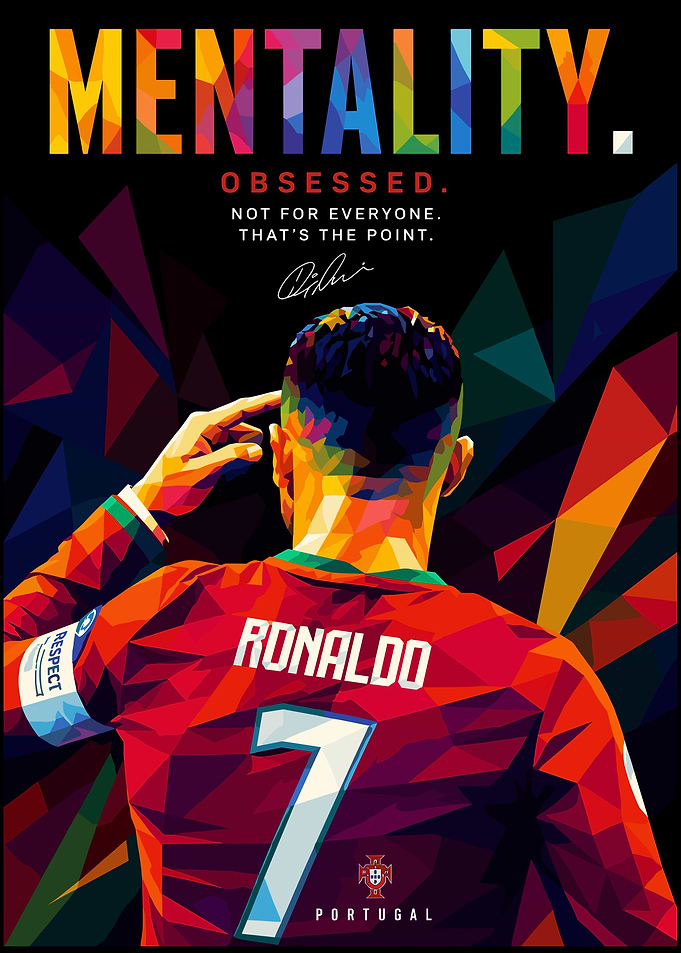Cristiano Ronaldo Low Poly Poster