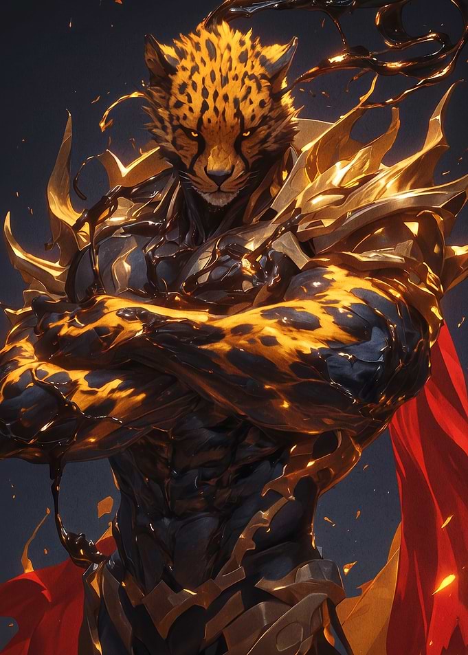 Armored Cheetah Warrior Digital Art