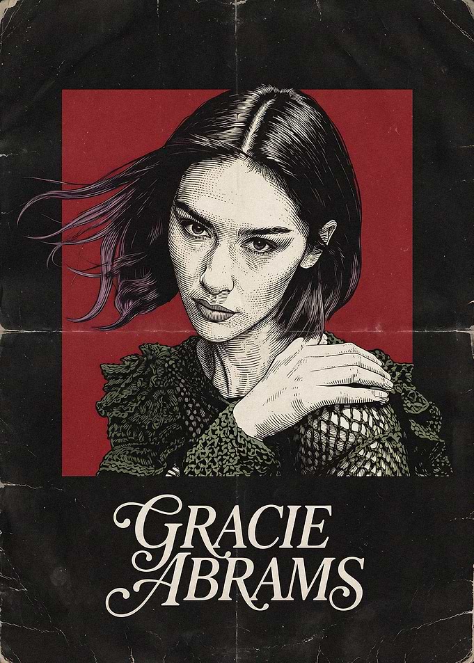 Gracie Abrams Vintage Style Portrait Poster