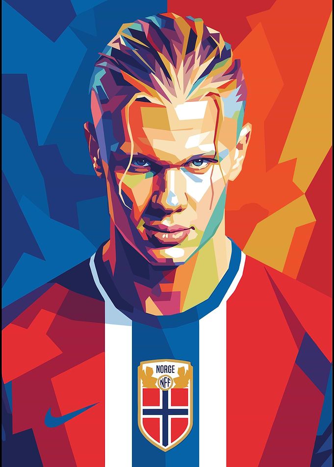 Erling Haaland WPAP Pop Art Portrait