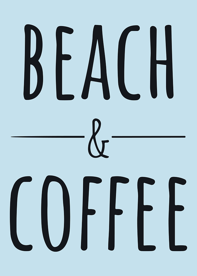 Beach & Coffee Minimalist Wall Art