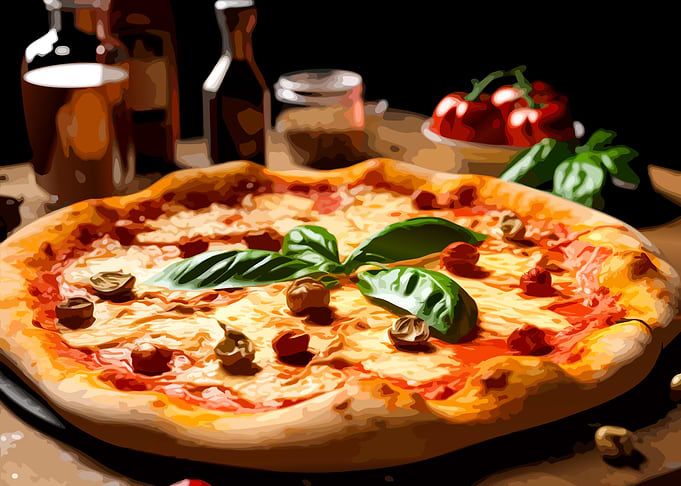 Freshly Baked Margherita Pizza