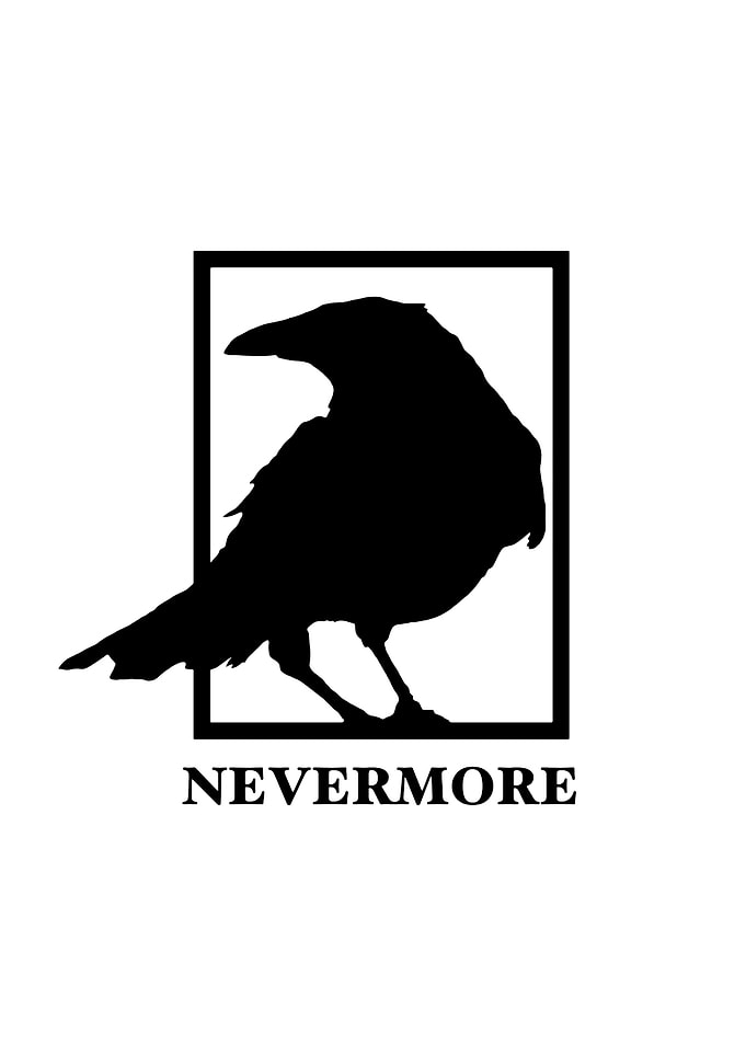 Nevermore Raven Silhouette Minimalist Art