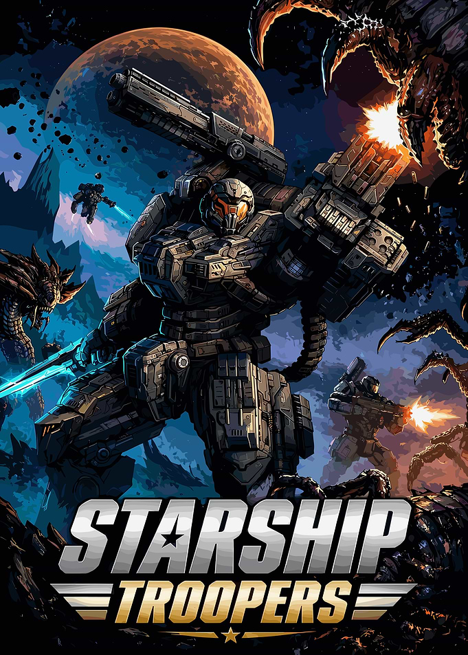 Starship Troopers Mech Battle Poster