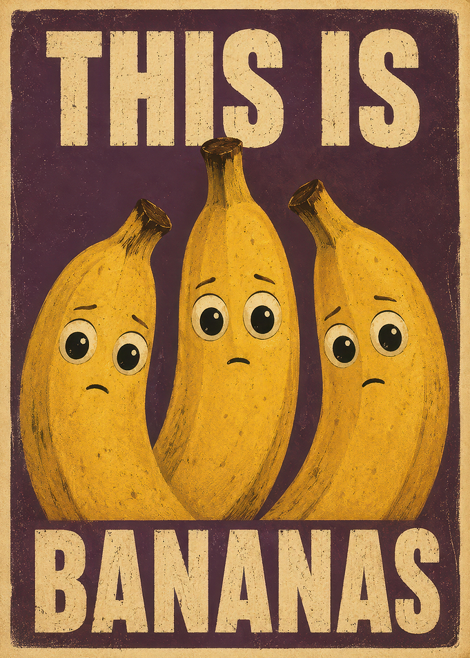 This Is Bananas Funny Poster