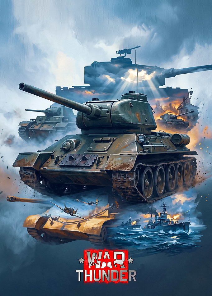 War Thunder Military Combat Poster