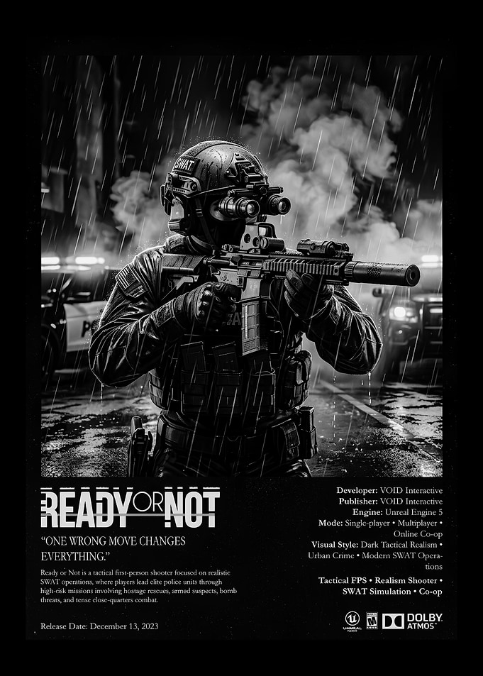 Ready or Not Tactical Game Poster
