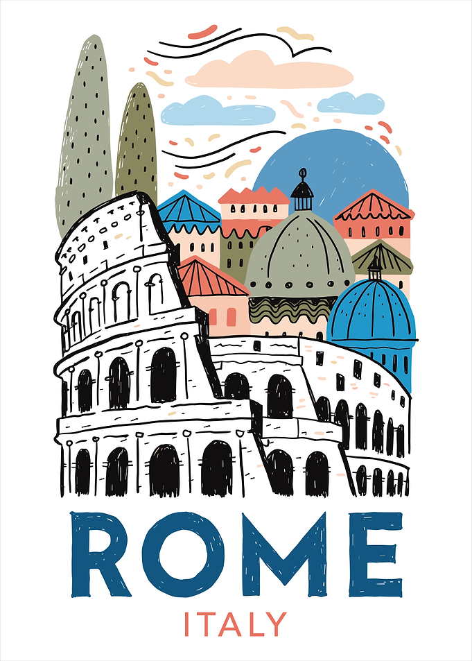 Rome Italy Travel Illustration