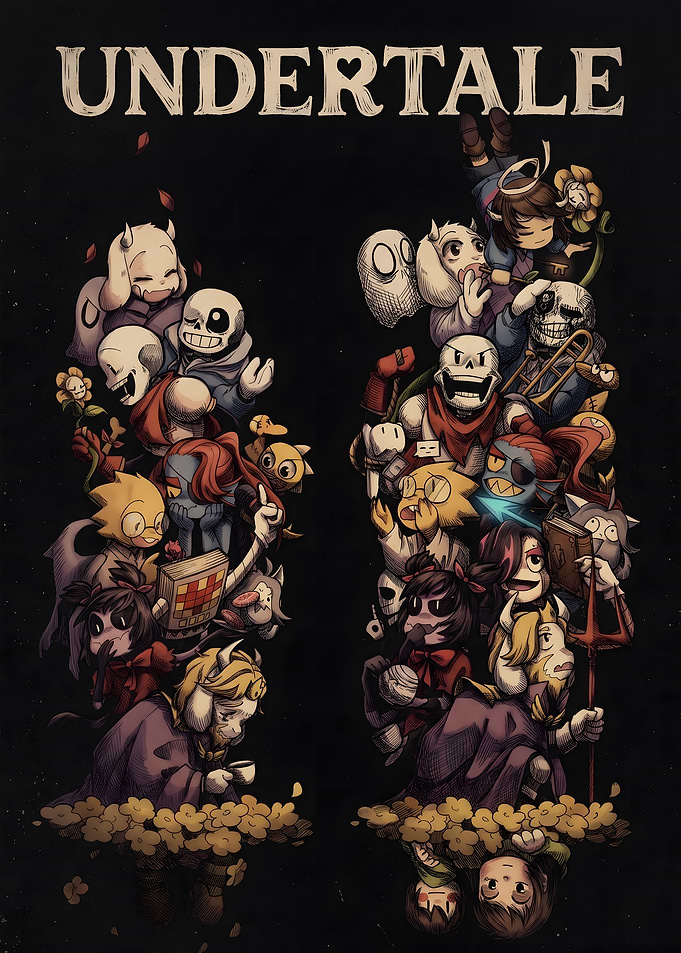 Undertale Character Ensemble Poster
