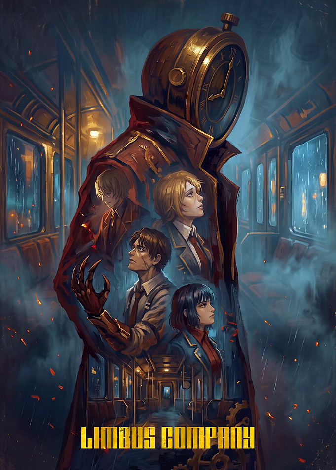 Limbus Company Clock-Headed Figure Poster