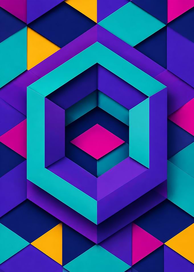 Reversible Cube Geometric Op Art