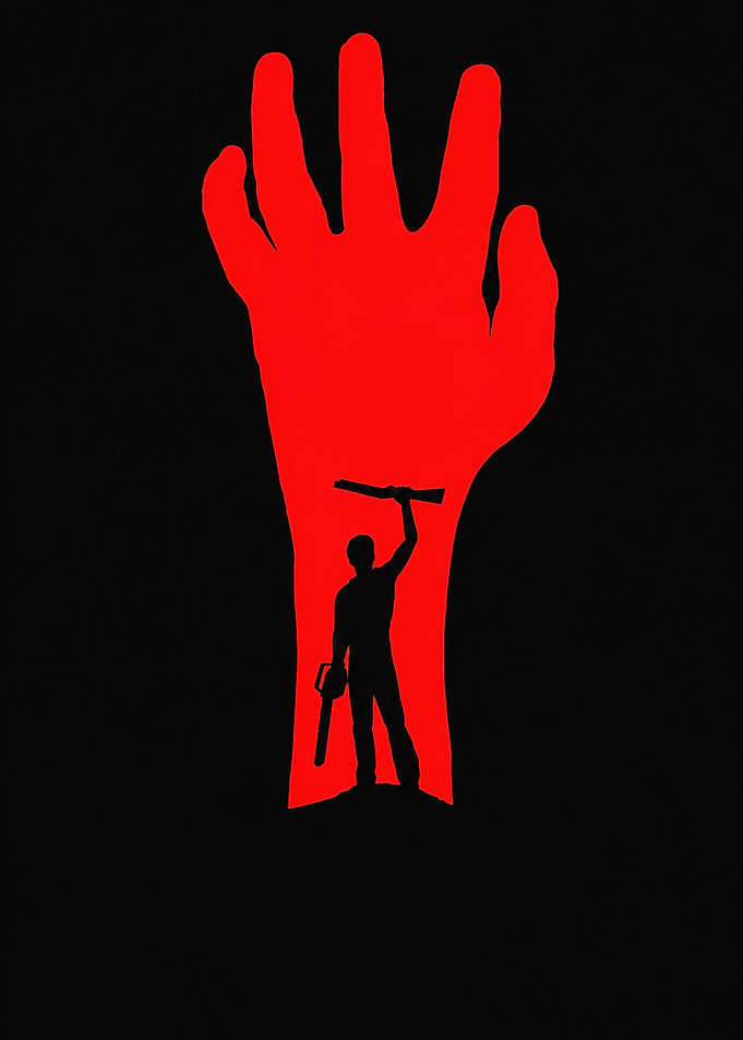 Evil Dead Ash Williams Silhouette Poster