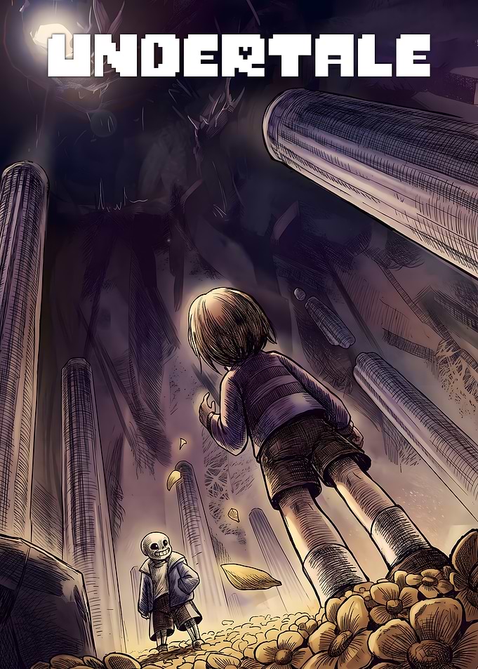 Undertale Frisk and Sans Fan Art