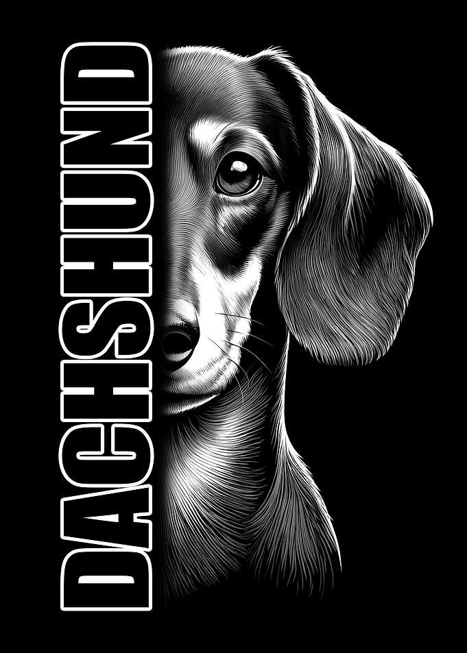 Dachshund Dog Portrait Graphic