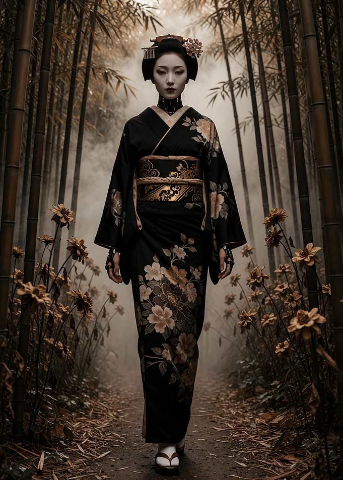 Geisha in Bamboo Forest