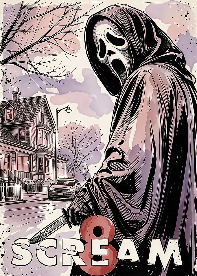 Scream 8 Horror Movie Poster Art