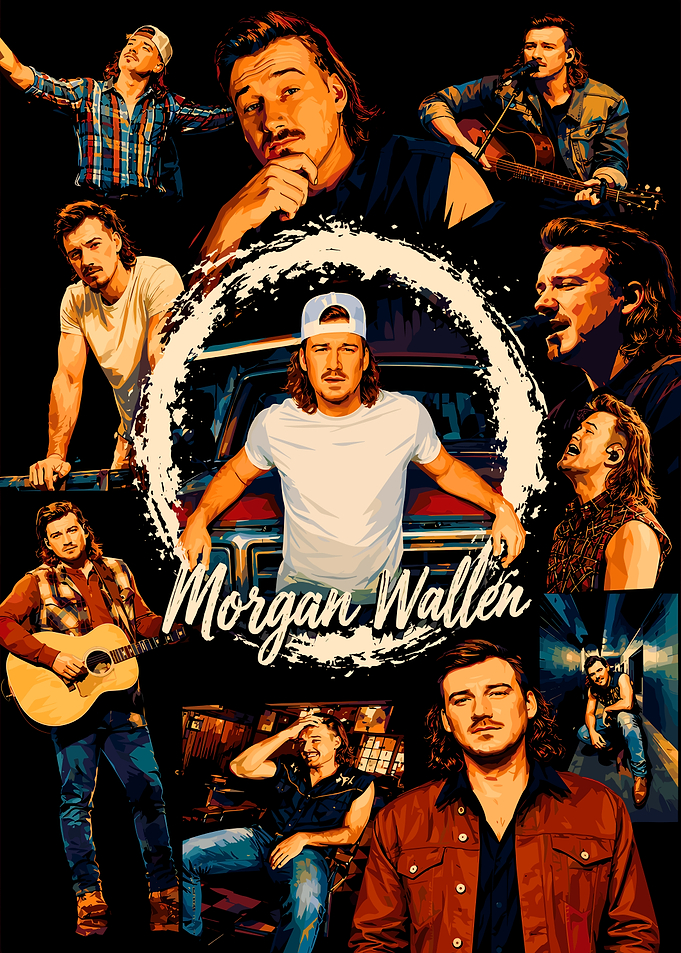 Morgan Wallen Collage Poster