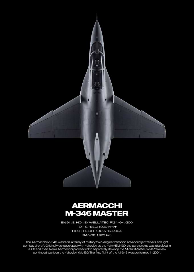 Aermacchi M-346 Master Technical Poster