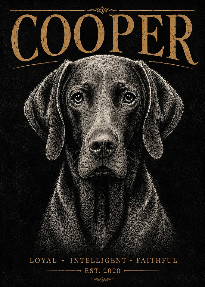 Cooper Dog Portrait Poster