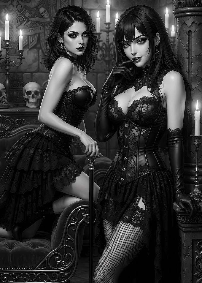 Gothic Vampire Girl Anime Woman
