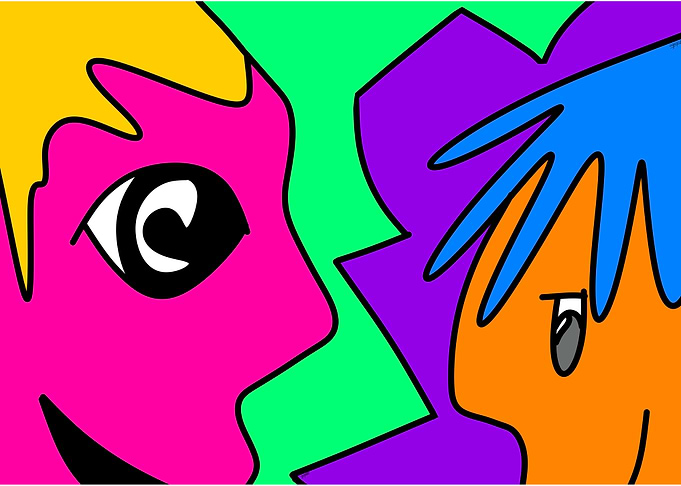 Colorful Abstract Pop Art Faces