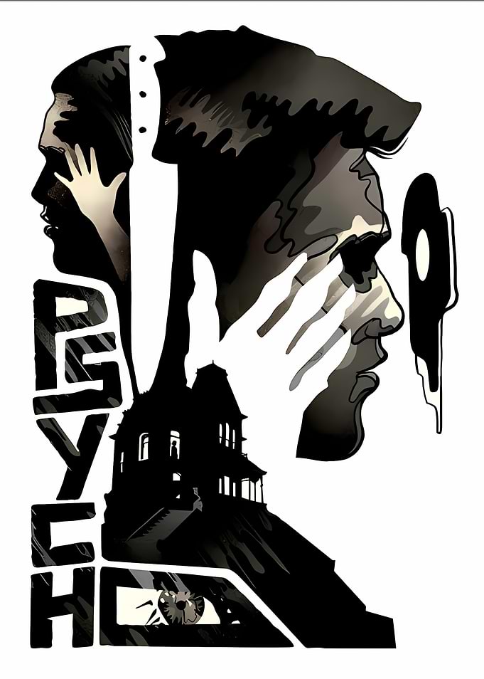 Psycho Movie Minimalist Poster