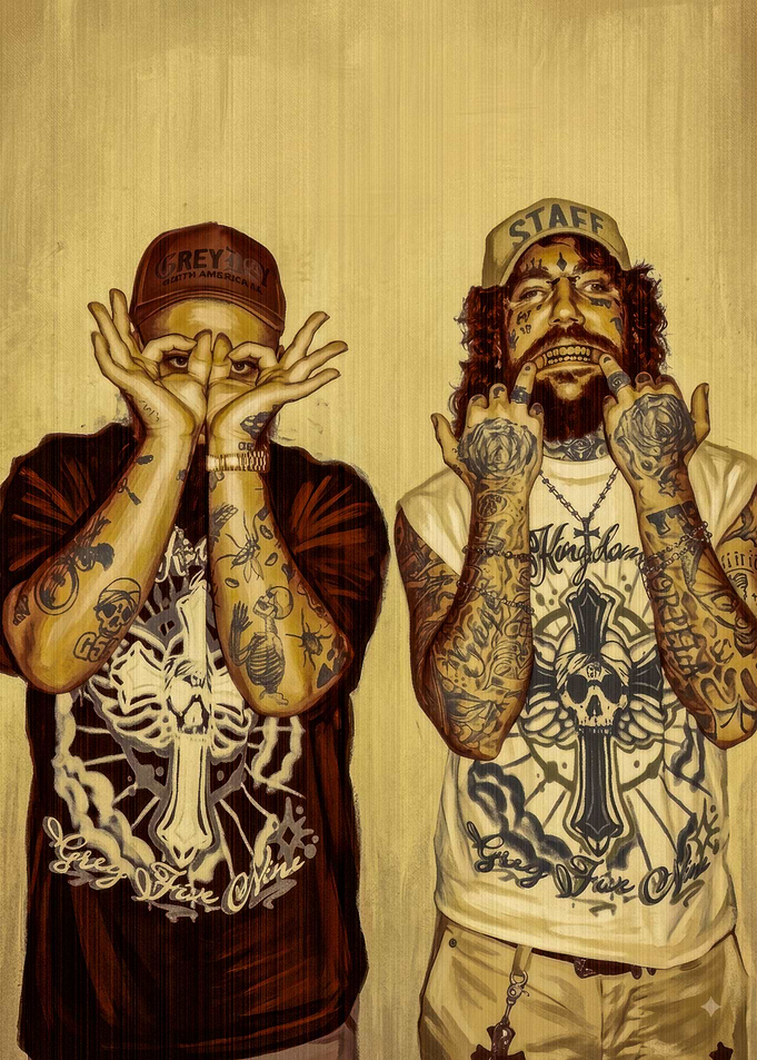 Post Malone and Friend Illustration