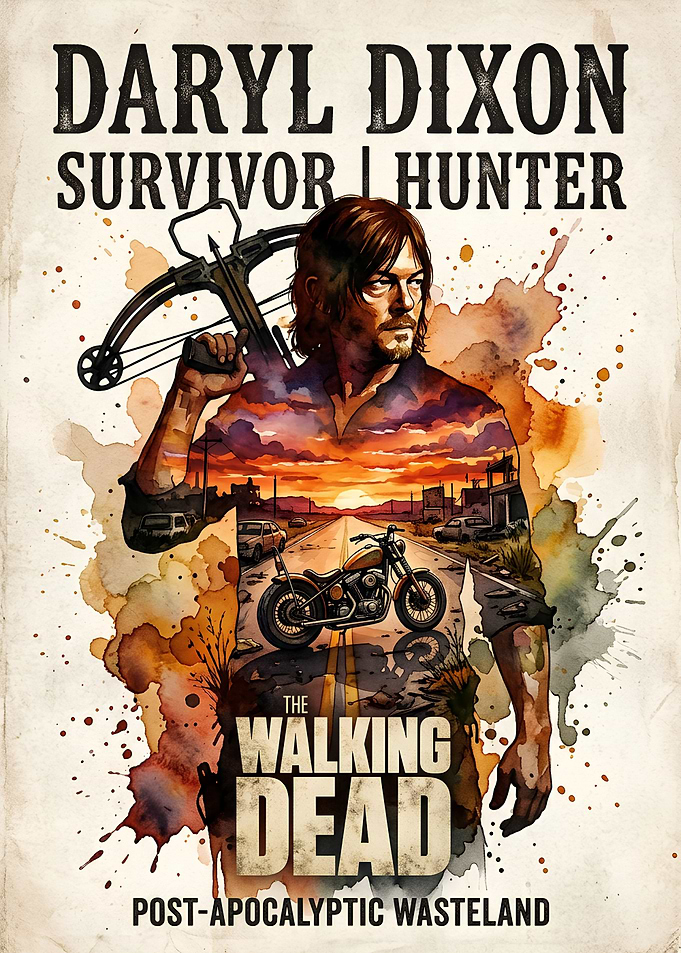 Daryl Dixon The Walking Dead Poster