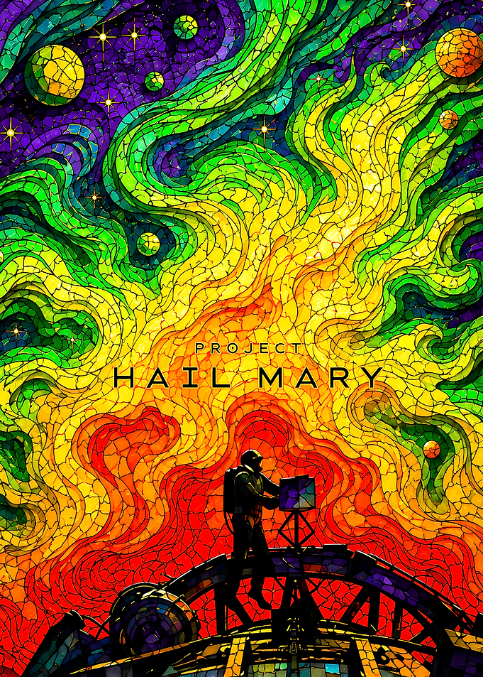 Project Hail Mary Stained Glass Poster
