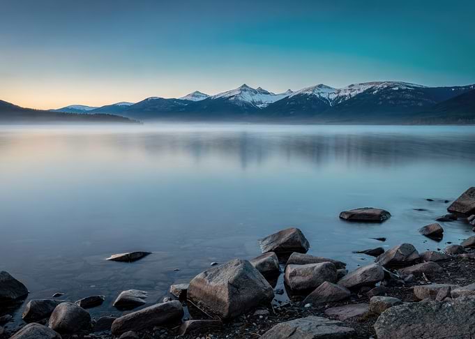 Misty Mountain Lake at Dawn
