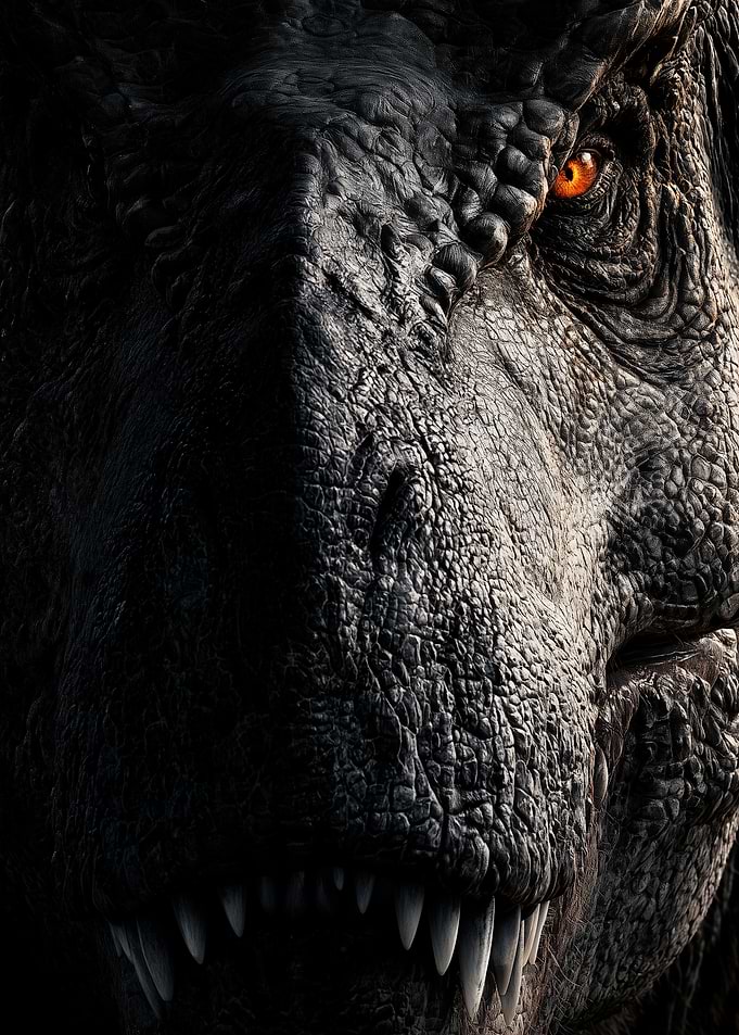 Close-up of a T-Rex face Dinosaur