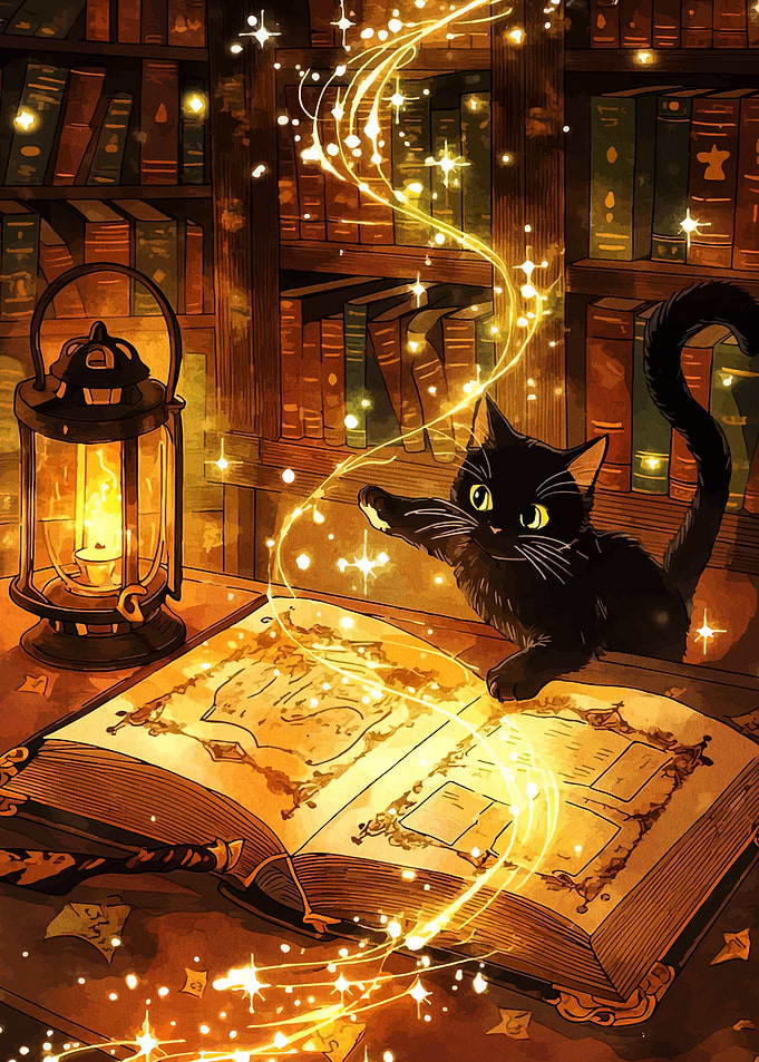Black Cat Casting Magic Spell