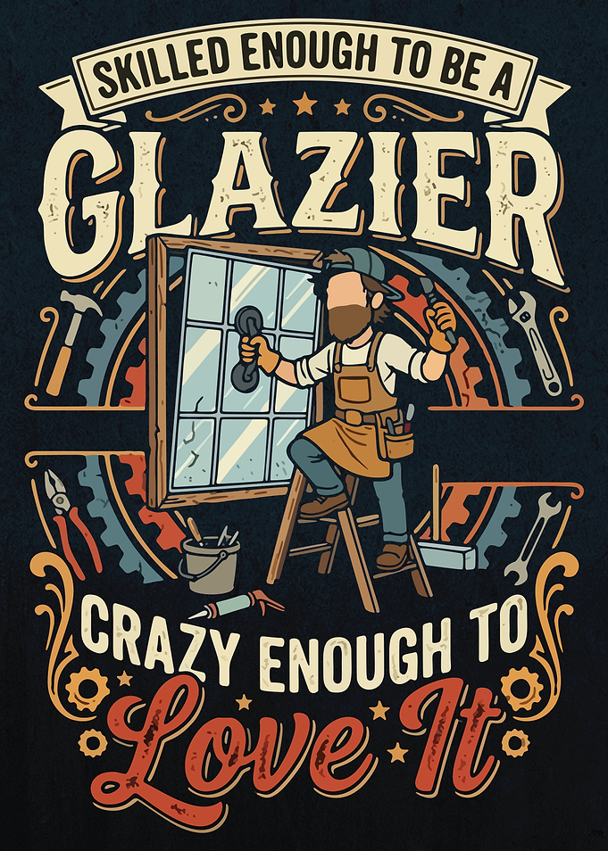 Funny Skilled Glazier