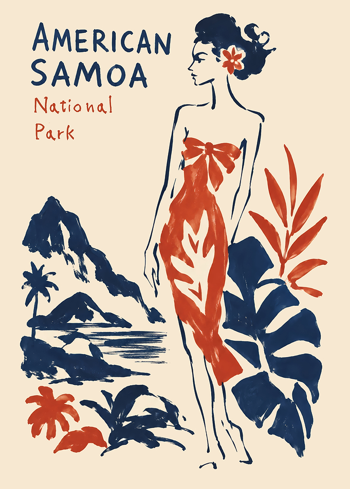 American Samoa National Park Travel Poster