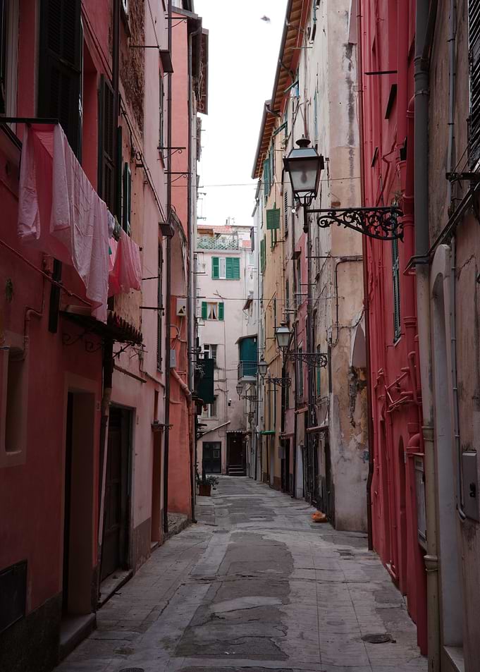 Narrow Colorful Italian Street Alley