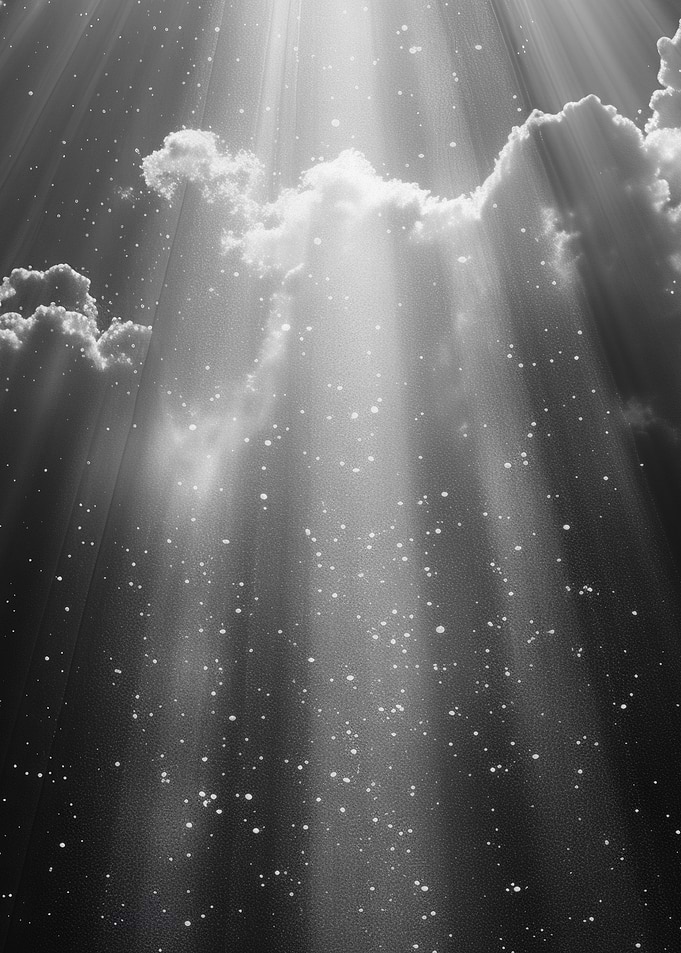 Light Beams Through Clouds
